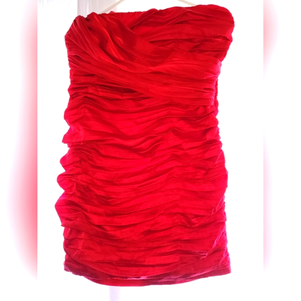 Express Women's strapless, red formal dress,  Size 10